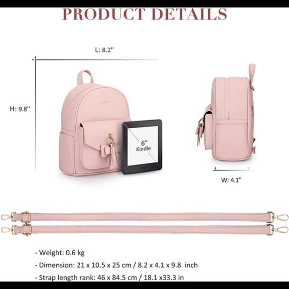 Designer Mini Backpack for Women Small Backpack Purse Girls Leather - Picture 5 of 6